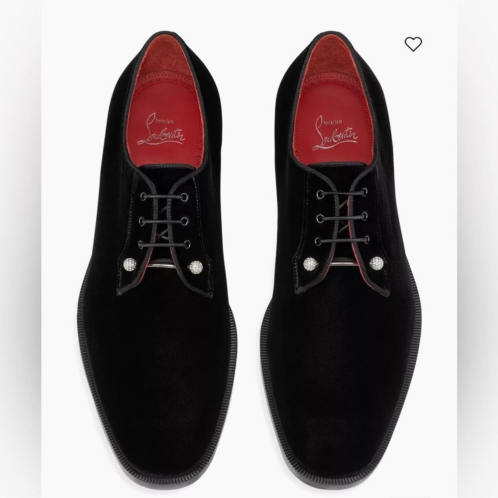 Christian Louboutin Chambeliss Night Strass Derby Shoes 42.5